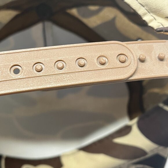 Vintage Brown Tan Duck Camouflage Snapback Hat Youngan Hunt Camo Blank - Picture 6 of 7